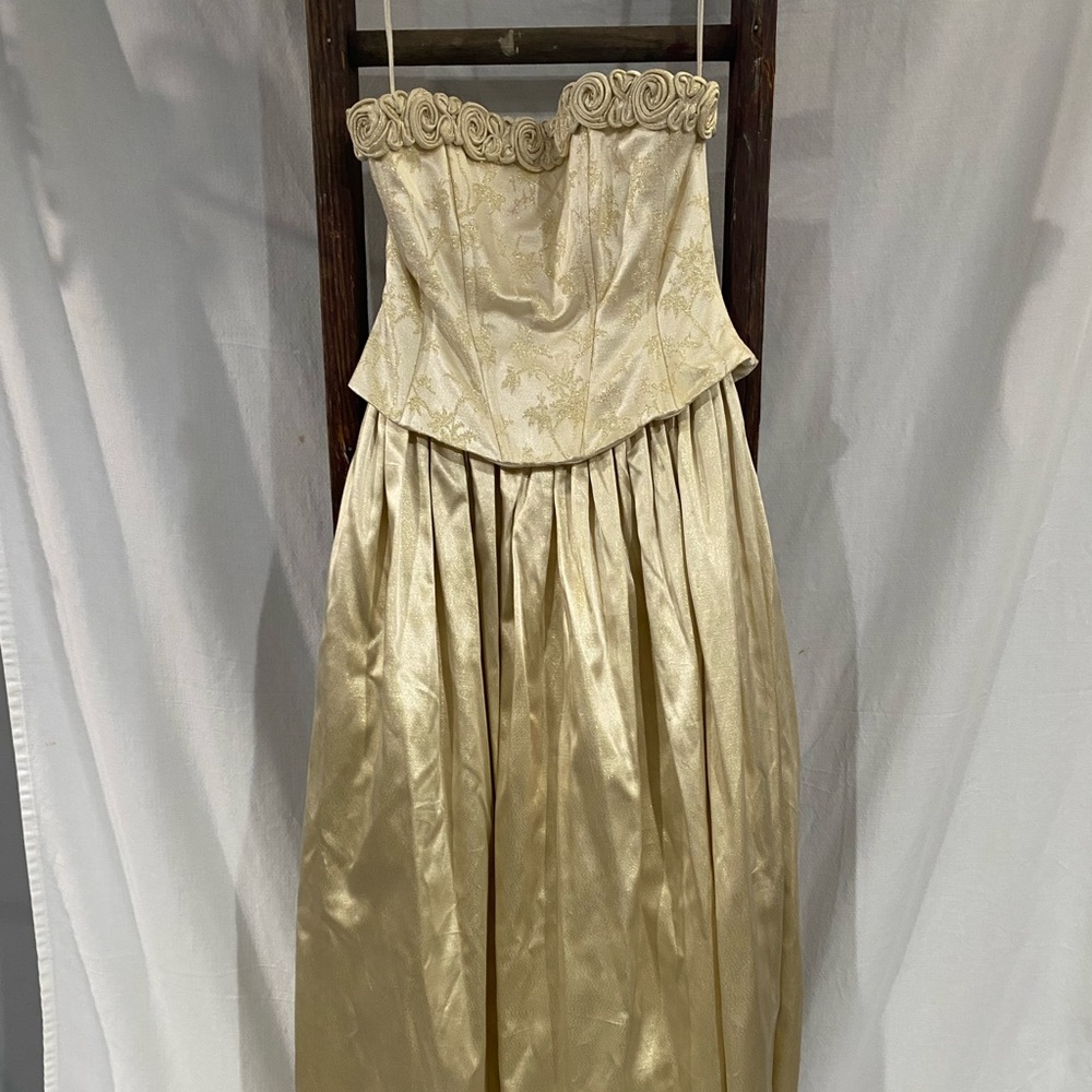 Serena Style Gold Dress, Belle Cosplay Dress, Gold Gown